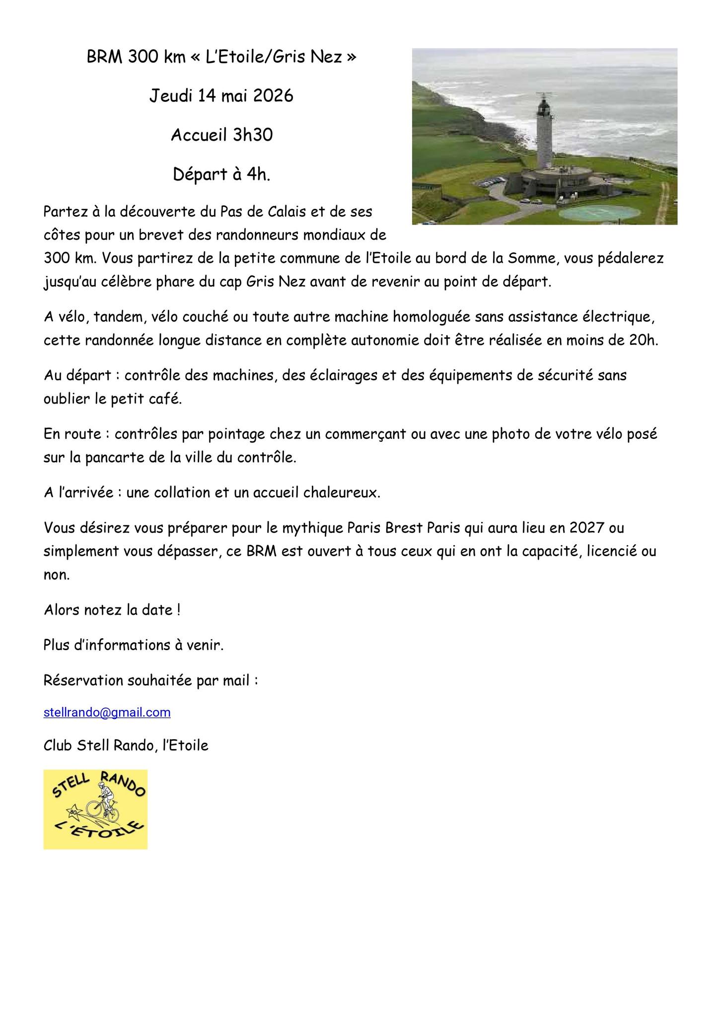 BRM 300 L'Étoile – Cap Gris Nez